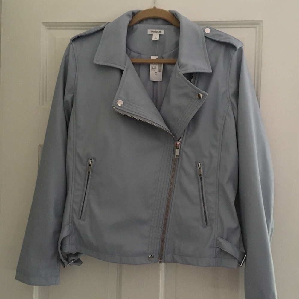 NWT Westport faux leather moto jacket